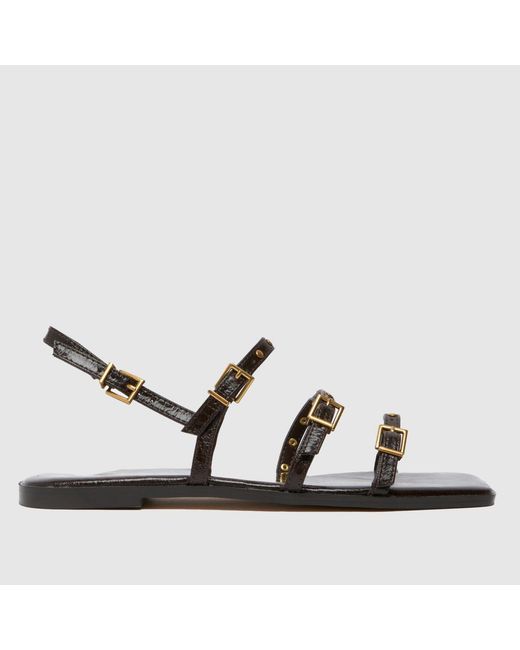 Schuh Brown Talmon Studded Strappy Sandals