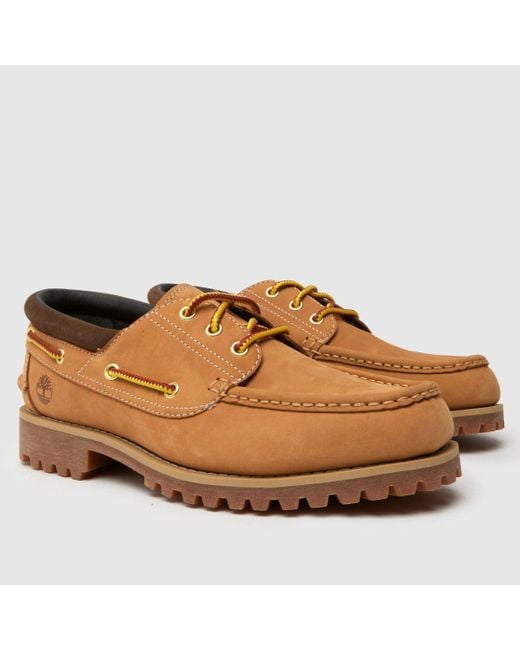 Timberland Brown Authentic Boat Shoes In for men