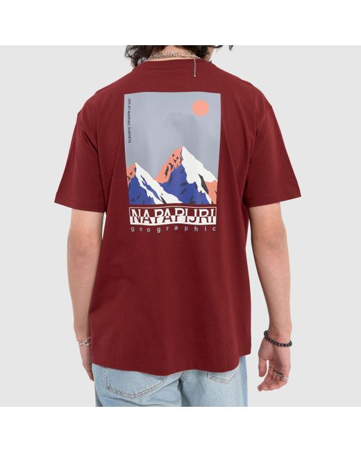 Napapijri Red Telemark T-Shirts for men