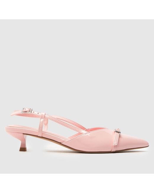 Schuh Pink Sybill Buckle Kitten Low Heels