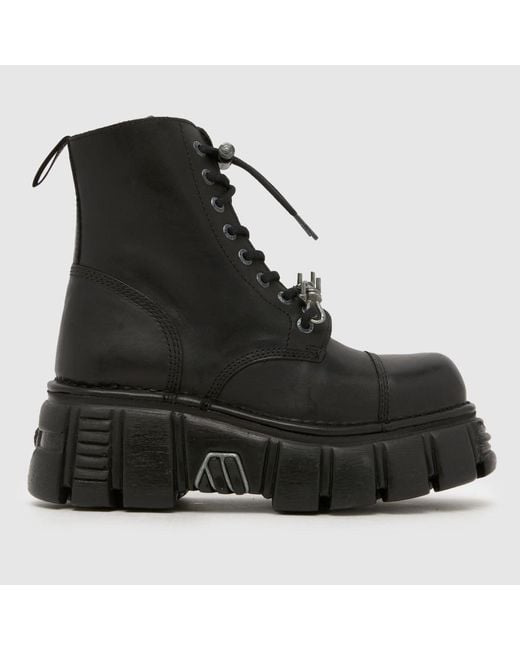 New Rock Black Barb Boots