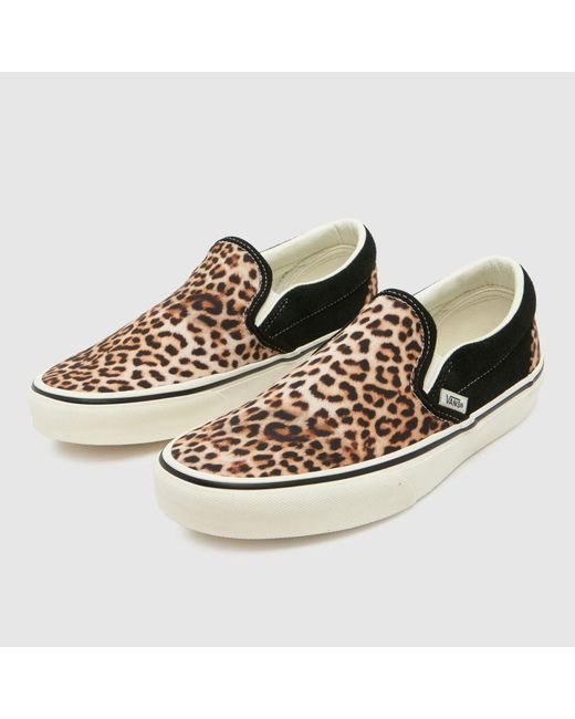 Vans Black Classic Slip-On Leopard Trainers