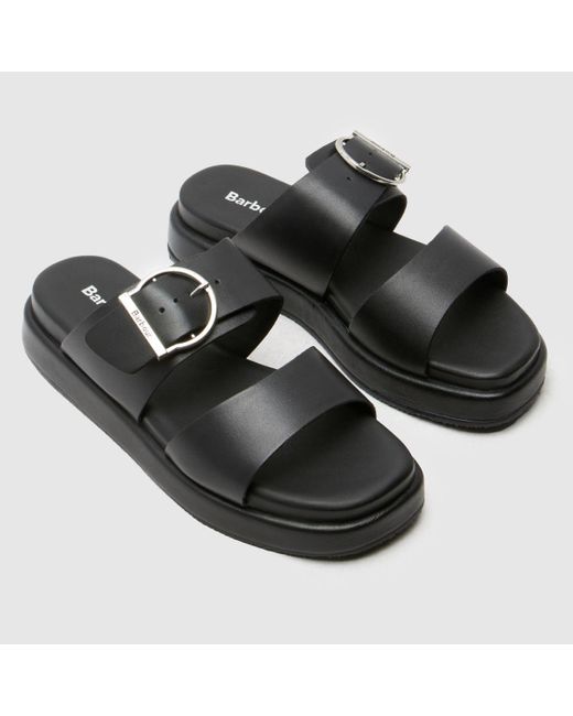 Barbour Black Adele Sandals