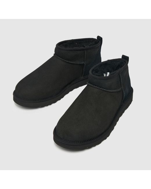 Ugg Classic Ultra Mini Black Twinface Boots