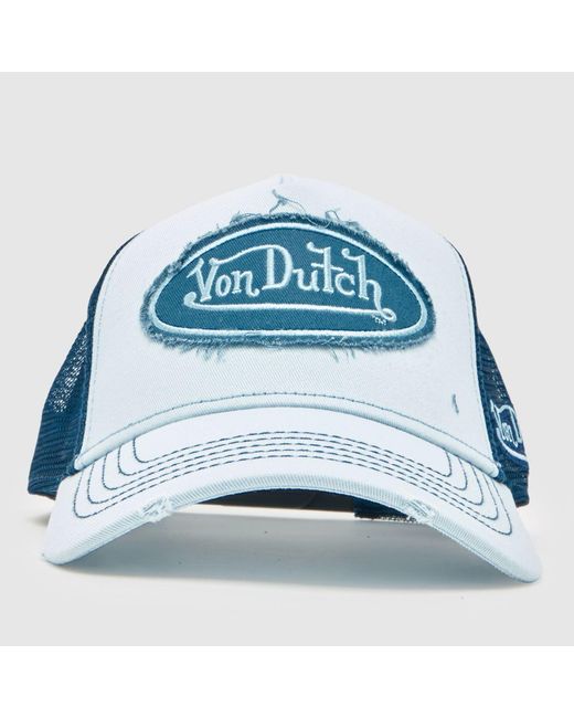 Von Dutch Blue Distressed Trucker Cap