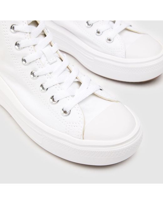 Converse White Move Platform Hi Trainers