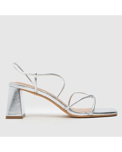 Schuh White Shiloh Block High Heels