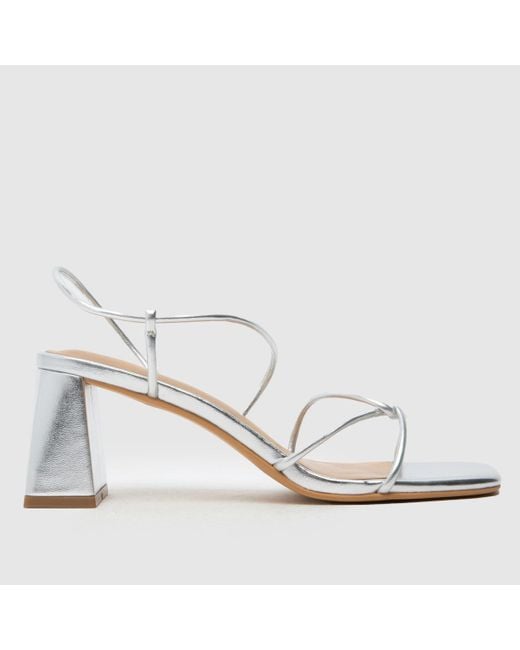 Schuh White Shiloh Block Heel High Heels