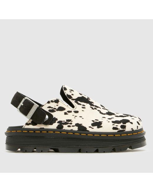 Dr. Martens Black Zebzag Mule Sandals