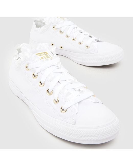 Converse White All Star Ox Ruffles Trainers