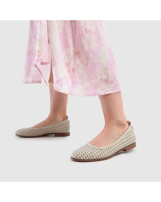 Blowfish Natural Bardot Woven Ballerina Flats