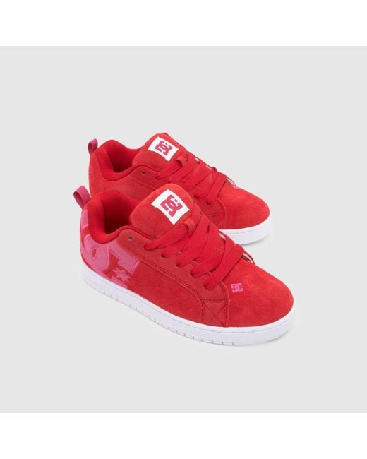 Dc Red Court Graffik Trainers
