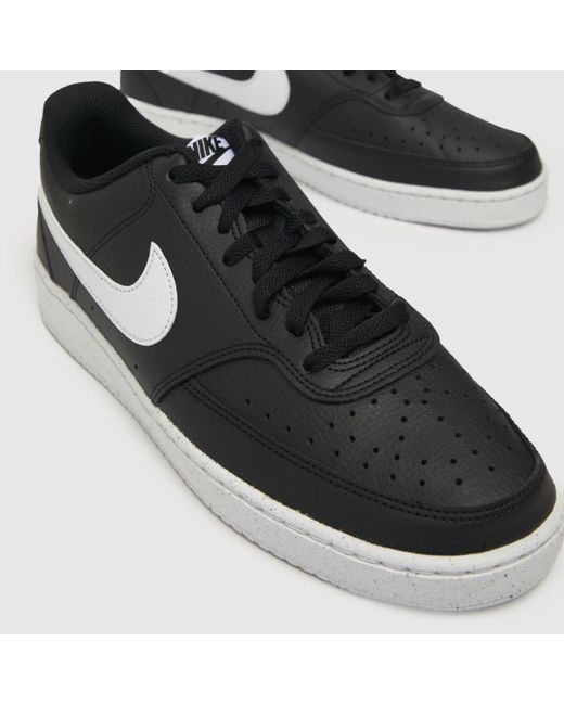 Nike Court Vision Trainers In Black & White for men