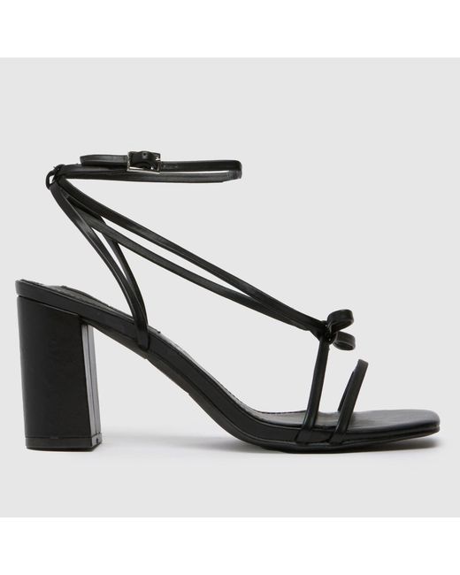Schuh Black Sylvie Bow Block Heel High Heels