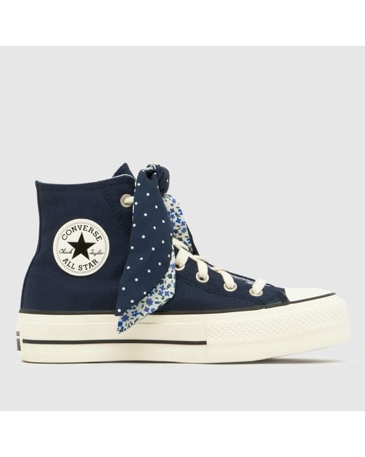 Converse Blue All Star Lift Hi Clubhouse Trainers
