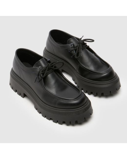 Schuh Black Lyrica Leather Shoe Flats