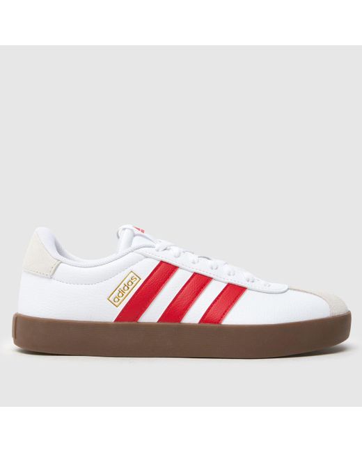 Adidas Red Vl Court 3.0 Trainers In