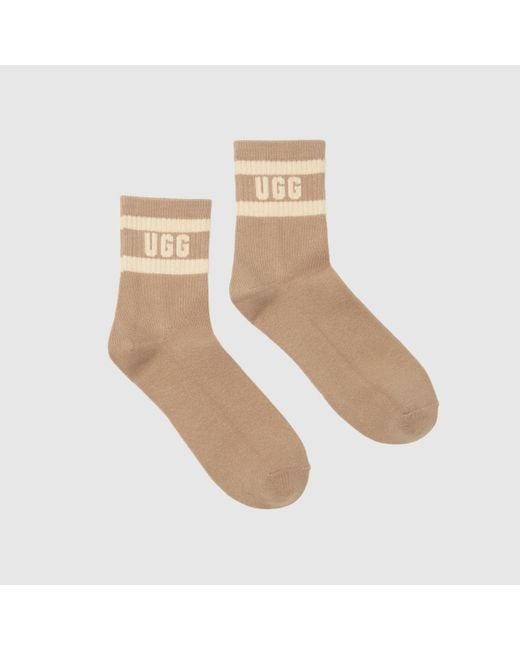 Ugg Natural Dierson Logo 1/4 Sock