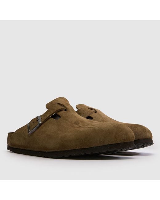Birkenstock Brown Boston Clog Sandals for men