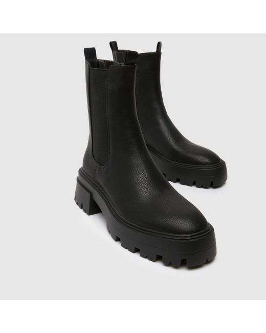 Schuh Black Addilyn Chunky Chelsea Boots