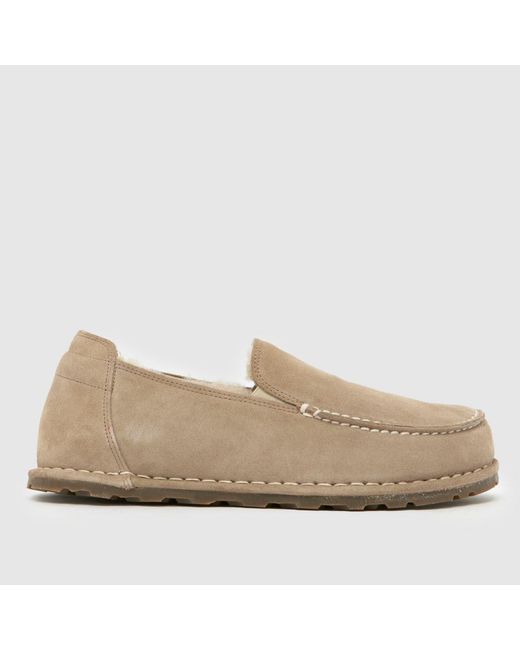 Birkenstock Natural Utti Shearling Flat Shoes