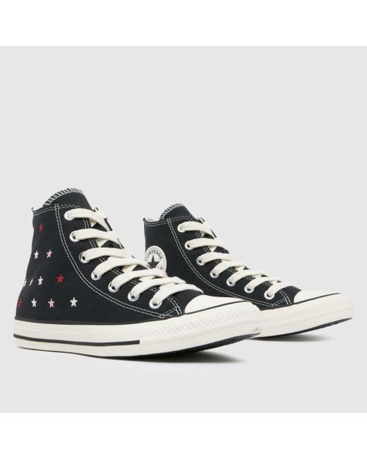 Black & white all star hi trainers hotsell