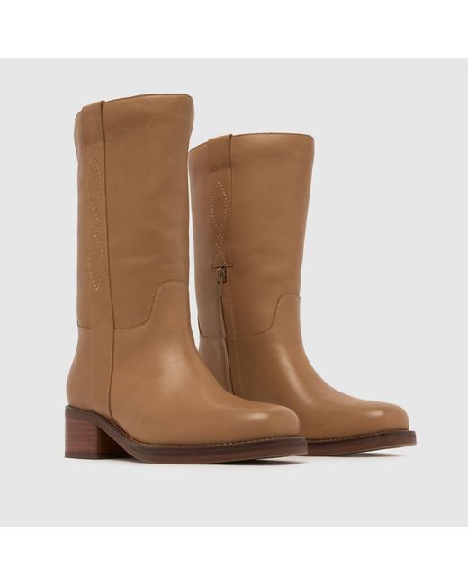 Schuh Brown Delany Leather Calf Boots