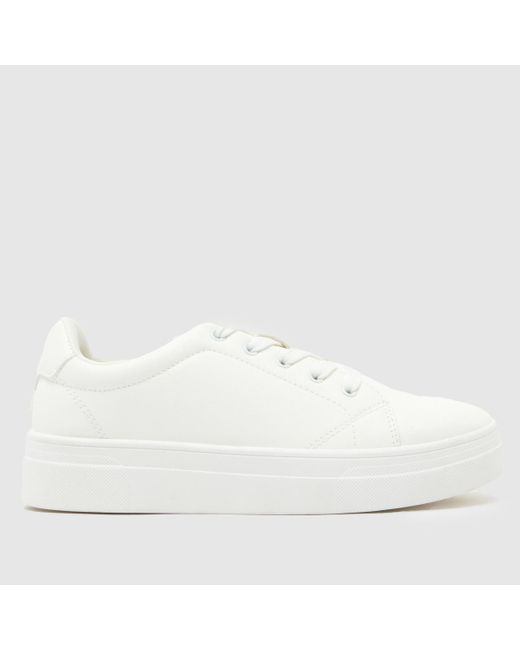 Schuh White Marcella Platform Lace Trainers