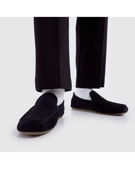 Schuh Black Roper Driver Shoes for men