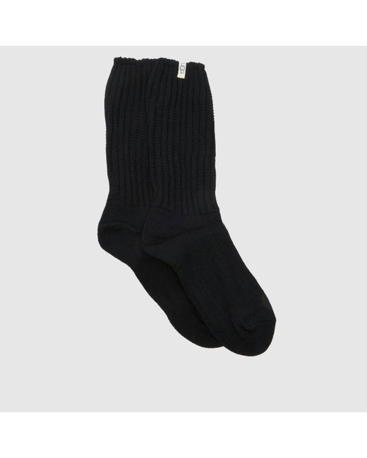Ugg Black Tayla Slouchy Crew Sock