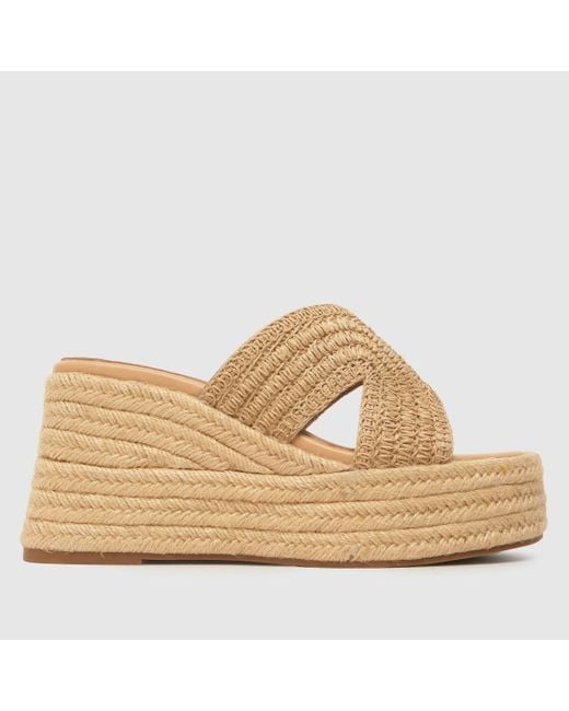 Schuh Natural Valeta Raffia Wedge Sandals