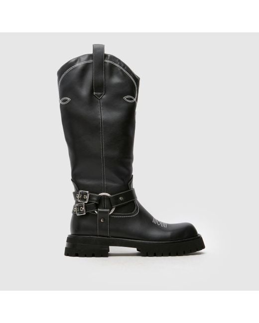 SIMMI Black Galveston Biker Boots