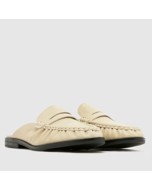 Schuh Natural Leeds Leather Backless Loafer Flats