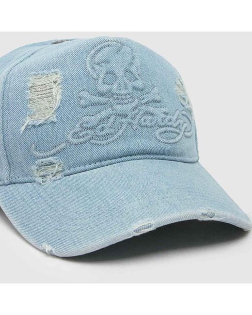 Ed Hardy Blue Denim Embossed Cap