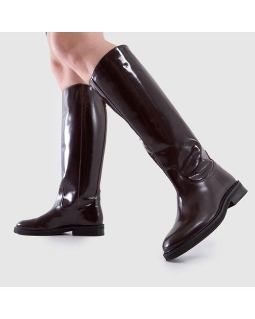 Schuh Brown Daffodil Leather Riding Boots