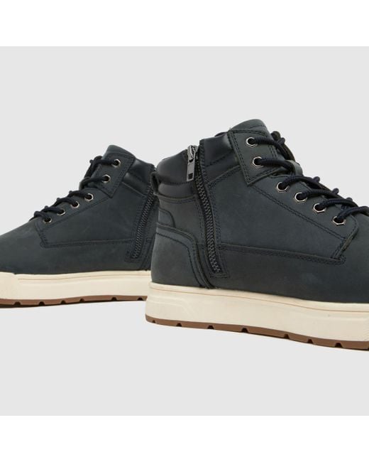 Schuh Blue Gio Leather Lace Up Boots for men