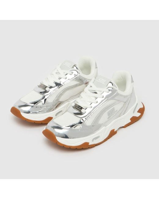 Steve Madden White Sneakpeak Trainers