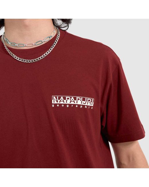 Napapijri Red Telemark T-Shirts for men