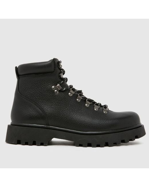 Schuh Black Gideon Leather Hiker Boots for men
