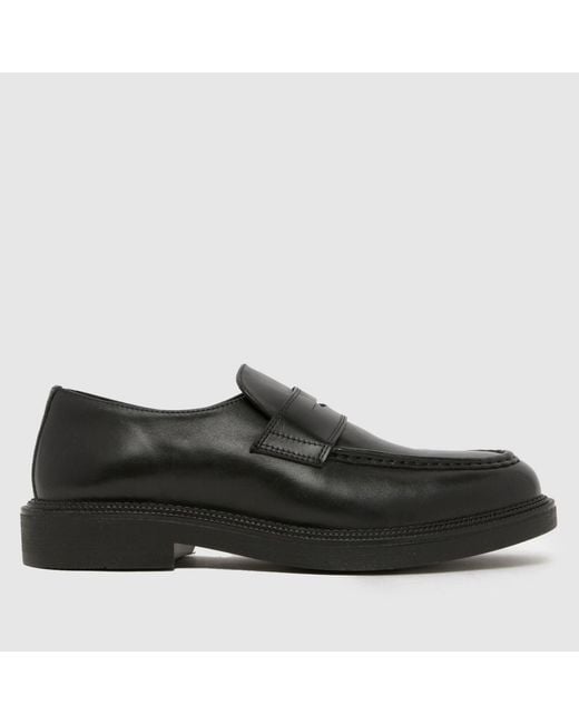 Schuh Black Rykard Leather Loafer Shoes for men