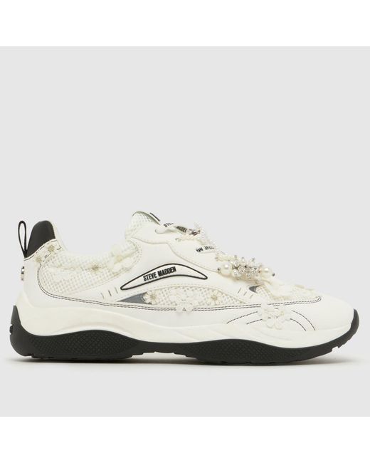 Steve Madden White Premio Applique Trainers
