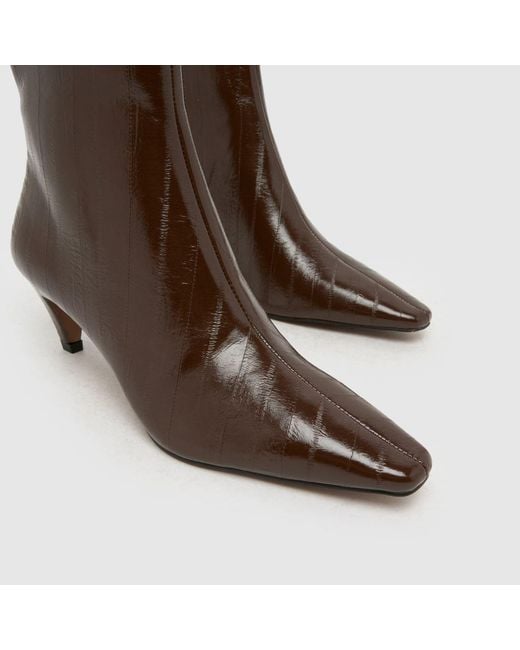 Schuh Brown Brooklyn Kitten Heel Boots