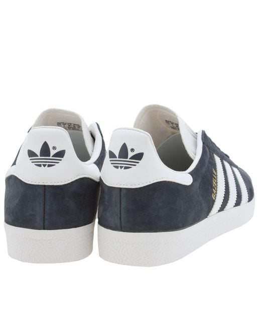 black suede gazelle trainers