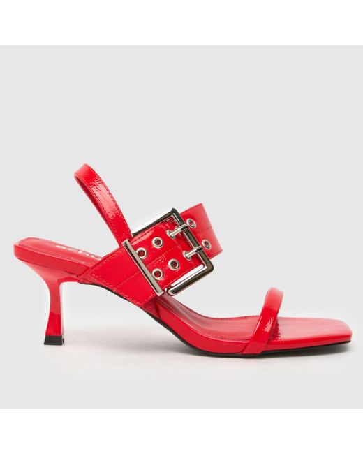 Schuh Red Safia Buckle Low Heels