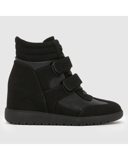 Schuh Black Marlow Wedge Trainers
