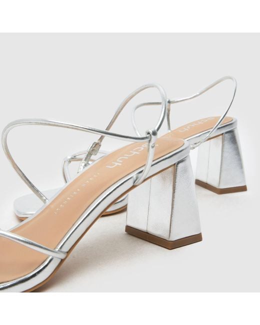 Schuh White Shiloh Block Heel High Heels