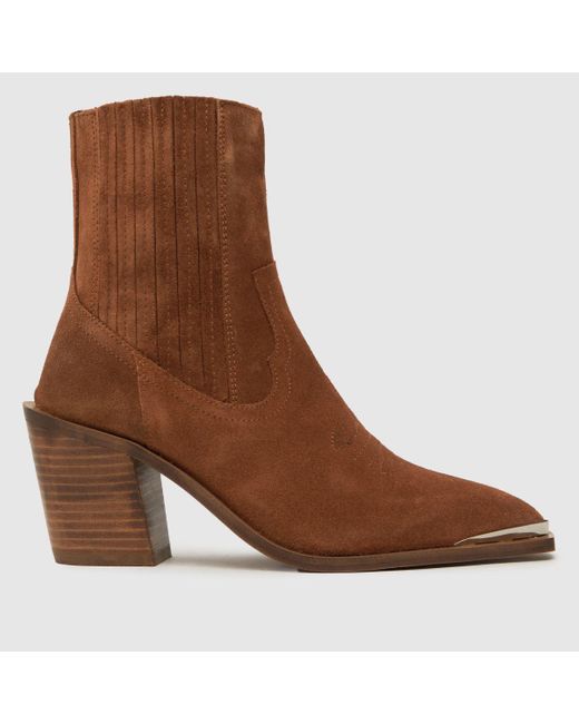 Schuh Women's Brown Anand Suede Western Boots