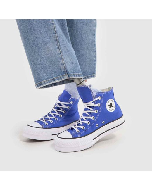 Converse Blue All Star Lift Trainers In