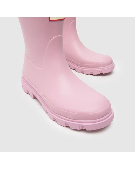 Hunter Pink Downpour Short Boots