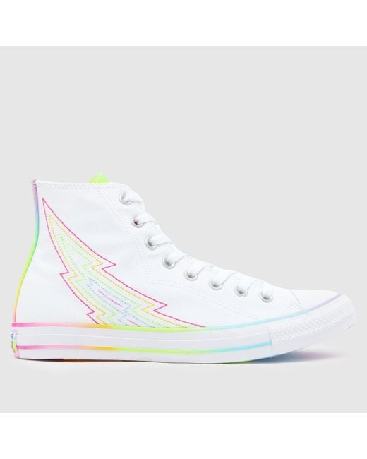 Converse White All Star Hi Pride Trainers In for men